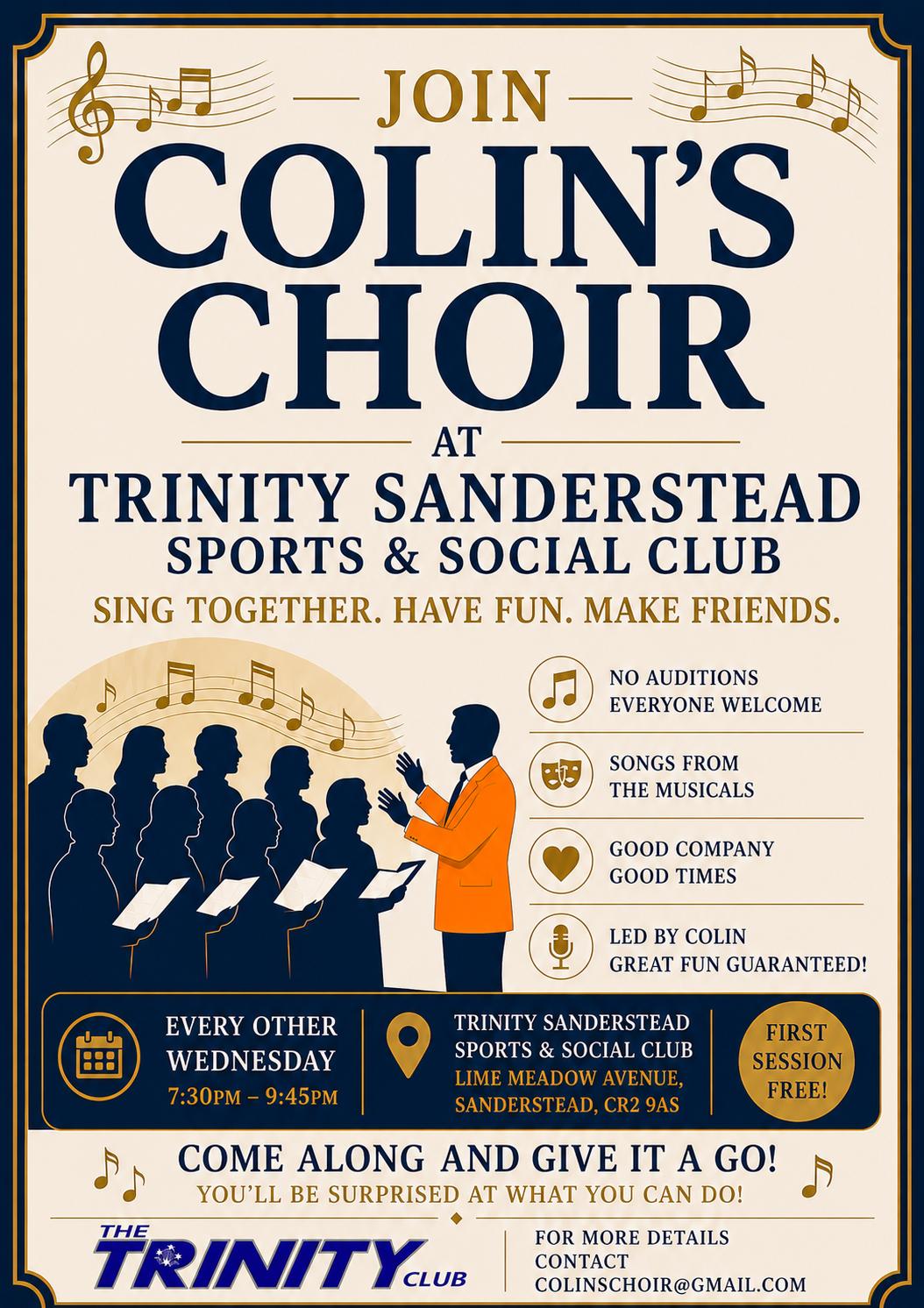 Colin's Choir returns after the Easter Break