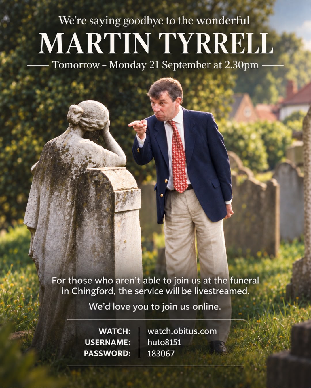 Details of the Live Stream of Martin Tyrrell's Funeral